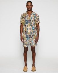 Camilla - Mid Length Elastic Waist Boardshorts