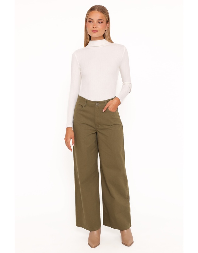 Petal & Pup - Brynn Straight Leg Pants - Khaki