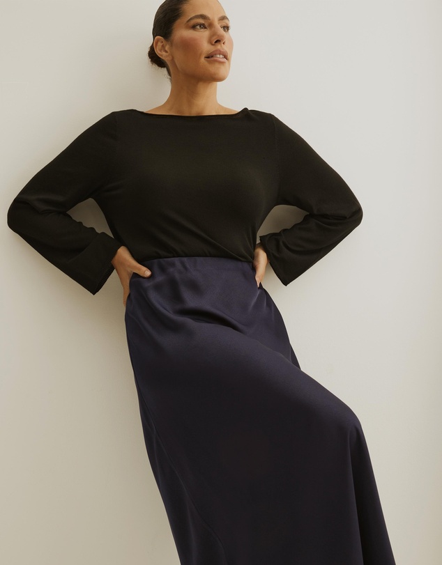 Atmos&Here Curvy - Nya Slip Maxi Skirt