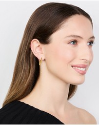 Lovisa - Waterproof Gold Plated Stainless Steel Textured Crescent Hoop Earrings