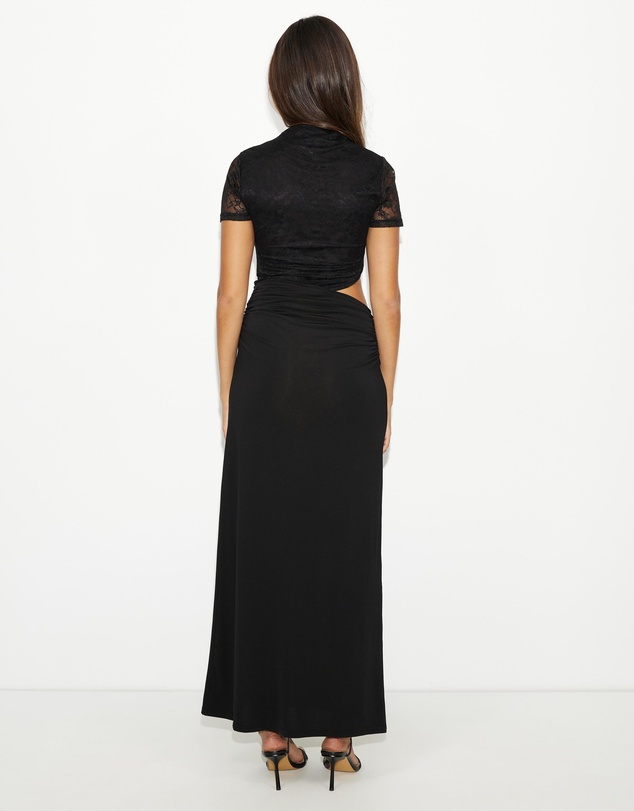 Dazie - Romance Cutout Lace Maxi Dress