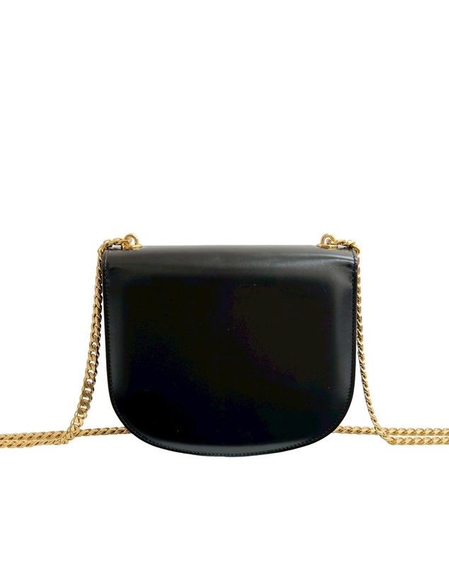 Pre-Loved by Azura Reborn - Pre-Loved Teen Shiny Calfskin Triomphe Besace Clea Chain Crossbody