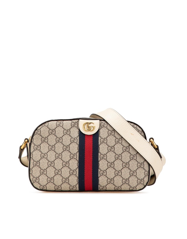Pre-Loved by Azura Reborn - Pre-Loved Small GG Supreme Textured Calfskin Web Ophidia Camera Bag