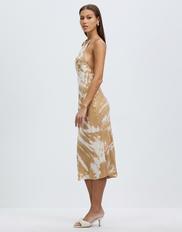 Third Form - Twist Through Bias Halter Midi