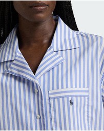 Polo Ralph Lauren - Shirting Stripes Crop Top & Boxer Short Cotton Pyjama Set