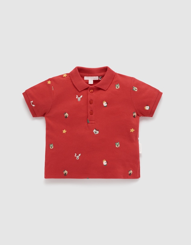 Purebaby - Christmas Polo-Kids-Babies