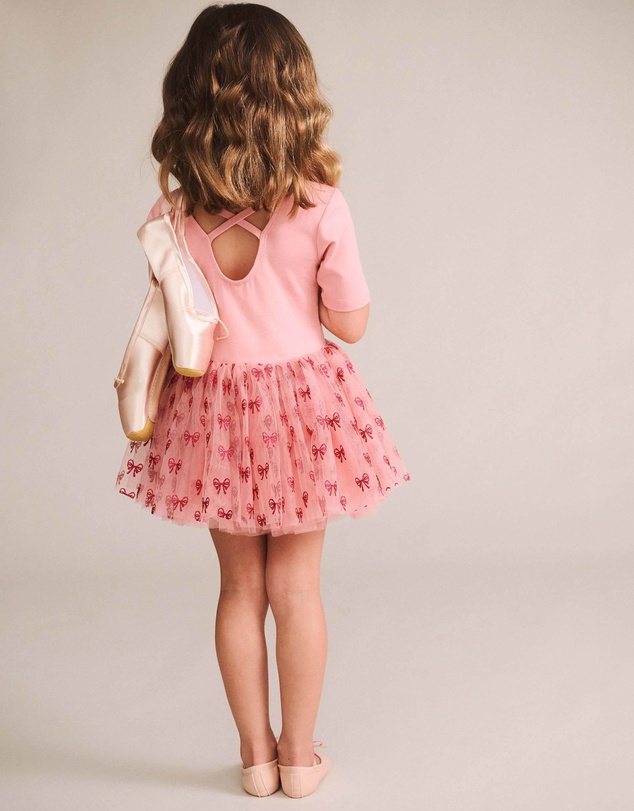 Huxbaby - Glitter Bow Tutu Tulle Dress - Kids