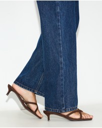 Dazie - Paris High Waisted Straight Leg Denim Jeans