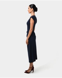 Forcast - Adele Pleated Midi Dress