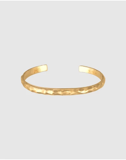Haze & Glory - ICONIC EXCLUSIVE - Bracelet Men Everyday Bangle 925 Sterling Silver Gold-Plated