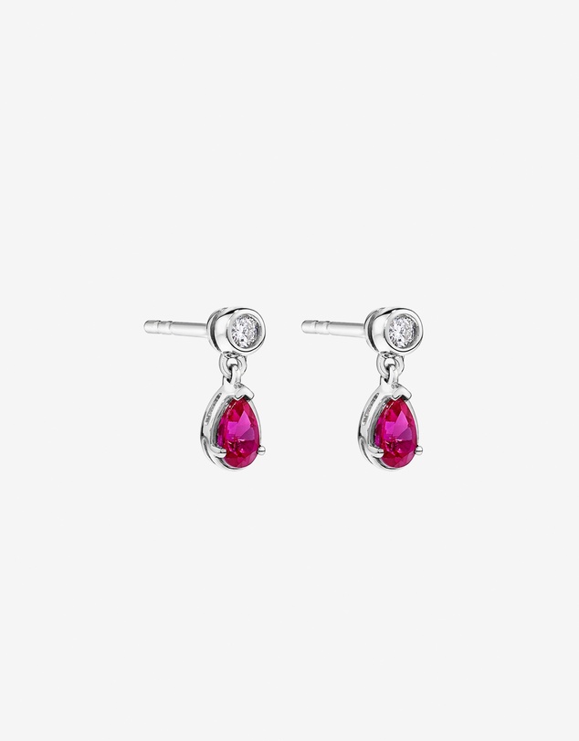 Michael Hill - Laboratory-Grown Diamond & Created Ruby Gift Set in Silver