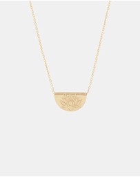 By Charlotte - Gold Lotus Short Necklace