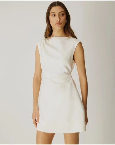 Atmos&Here - Rosie Structured Satin Mini Dress