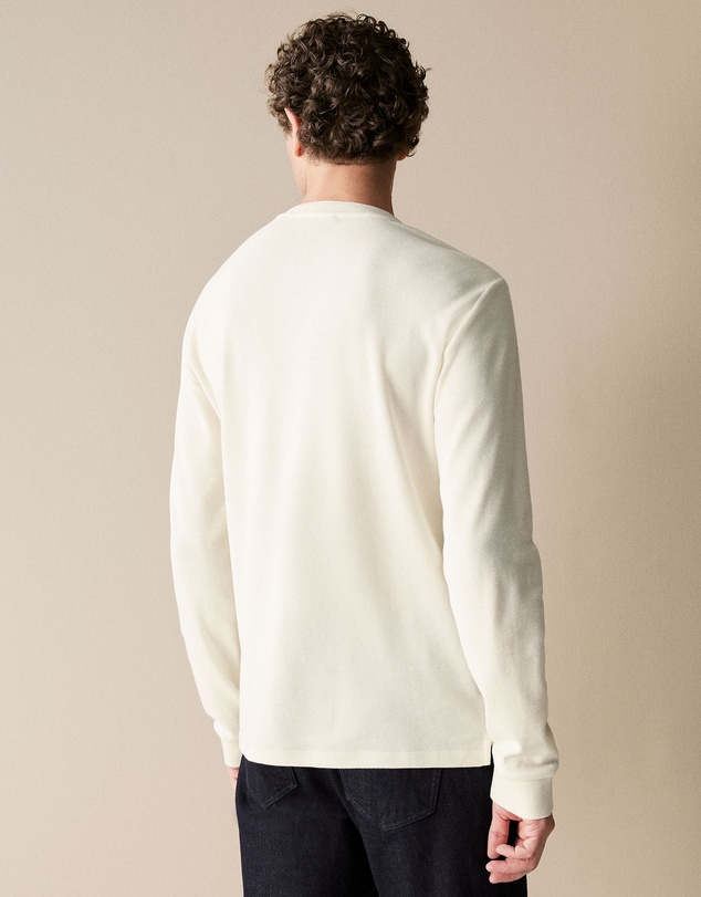 Trenery - Australian Cotton Waffle Henley in White