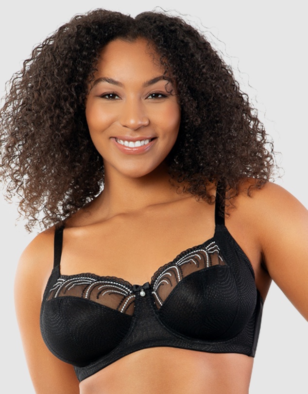 Parfait - Pearl Wired Unlined Full Bust Bra With Embroidery