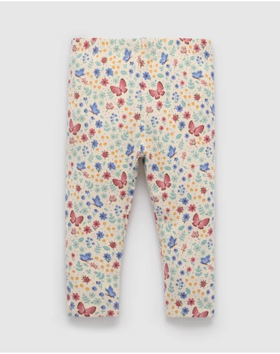 Purebaby - Butterfly Thick Pocket Leggings -Kids-Babies
