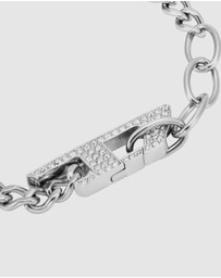 Diesel - D Logo Silver-Tone Bracelet