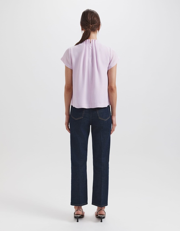 SABA - Willa High Neck Short Sleeve Top