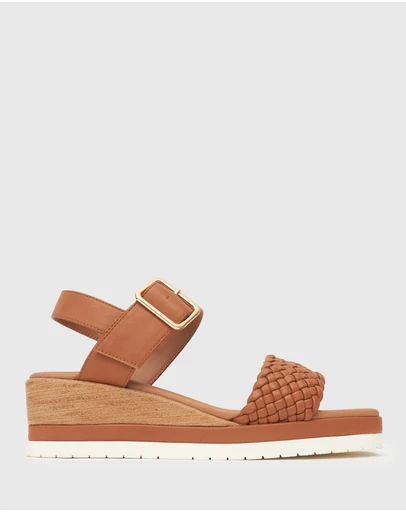 Zeroe - Wider Fit Kenzie Vegan Low Wedge Sandals