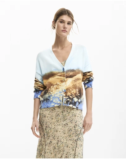 Desigual - Landscape cardigan sweater