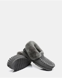 EVERAU - EverAU Ugg Popo Moccasin Sheepskin Upper Moccasins