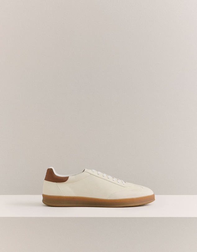 Trenery - Halden Leather Sneaker in Parchment