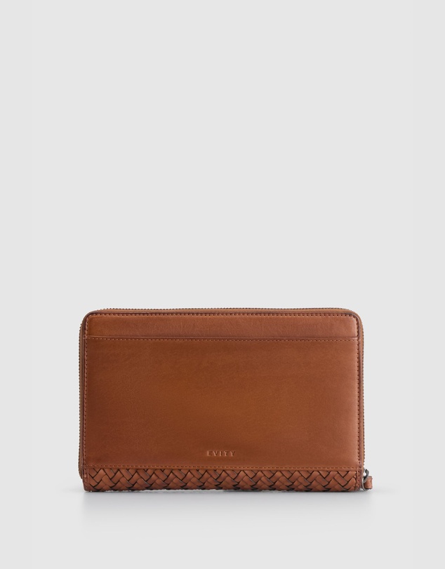 Evity - Lina Leather Weave Travel Wallet