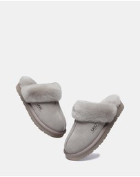EVERAU - Australian Shepherd Ugg Muffin Slipper Special Cow Suede Upper House Shoes