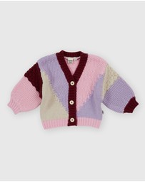 Goldie + Ace - Colour Block Knit Cardigan - Babies-Kids
