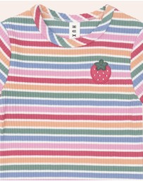Huxbaby - Tutti Frutti Stripe Rib Tee - Babies-Kids