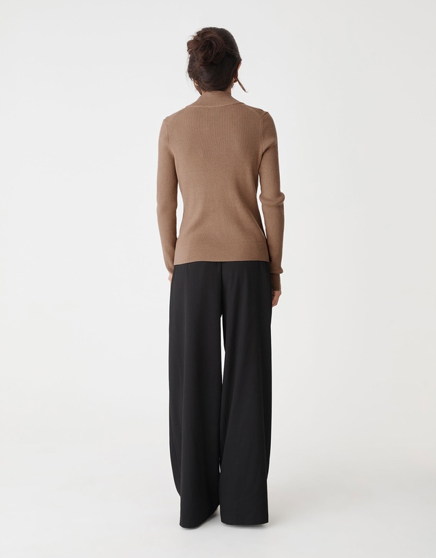 Forcast - Blake Ribbed Zip Cardigan