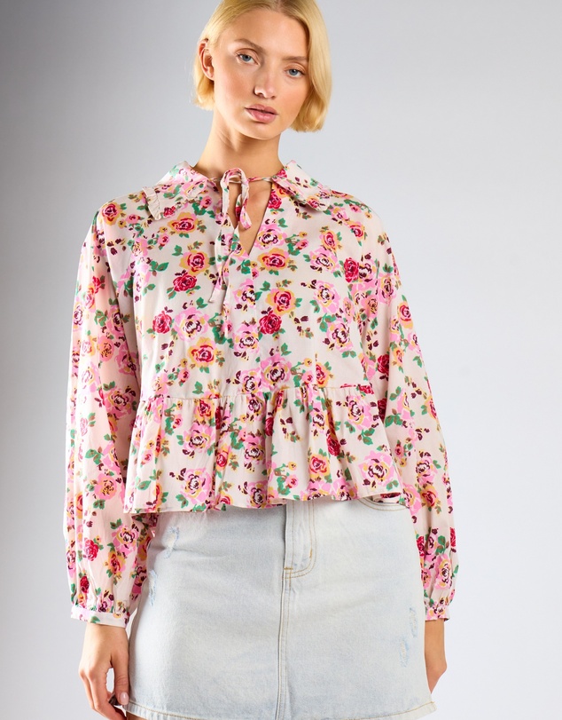 Glamorous - Long Puff Sleeve-Top