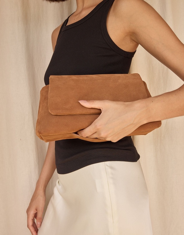 VESTIRSI - Celeste Cognac Clutch Crossbody Bag