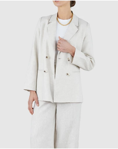 Amelius - Azure Linen Blazer