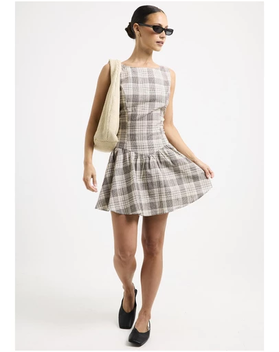 Subtitled - Guava Shirred Mini Dress