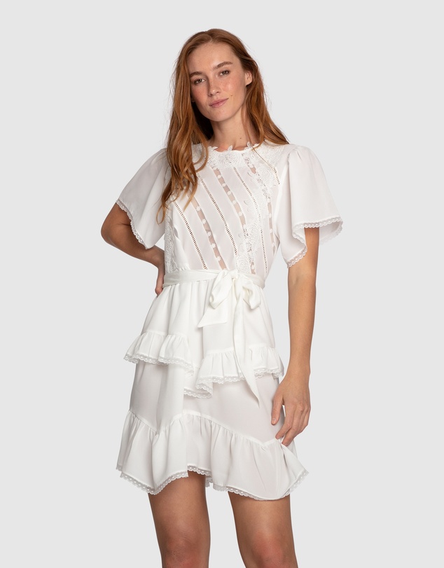 Belle & Bloom - The Softest Spell Ruffle Mini Dress