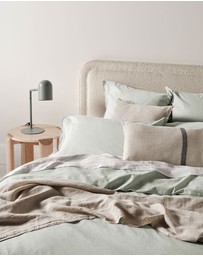 Aura Home - Chambray Fringe Quilt Cover