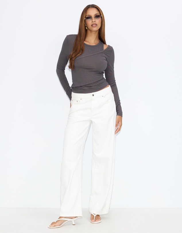Dazie - Lucy LS Cutout Top