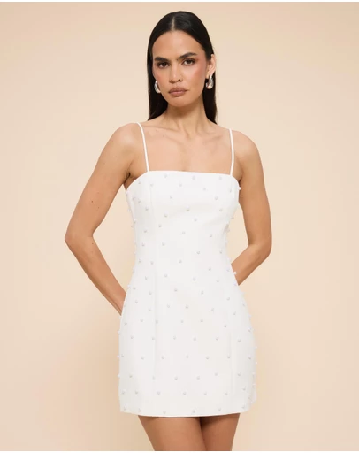 CHANCERY - Paloma Pearl Detail Mini Dress