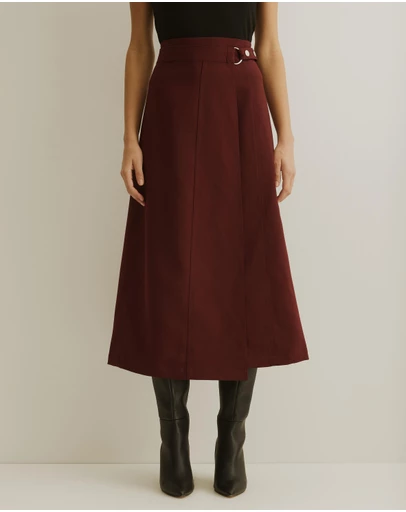 Atmos&Here - Anna Buckle Detail Wrap Skirt