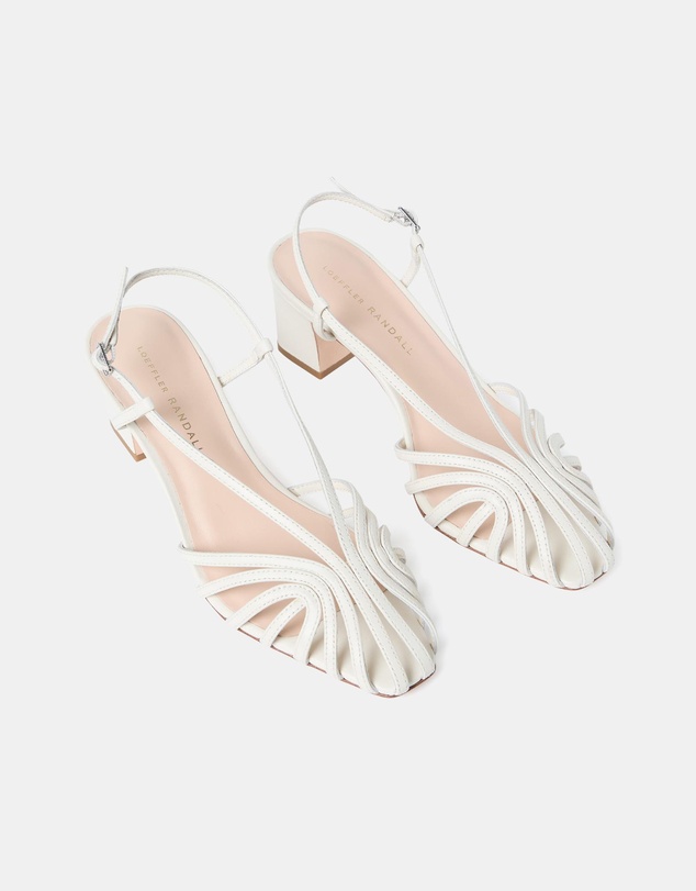 Loeffler Randall - Priscilla Lattice Slingback Mid Heels Sandals