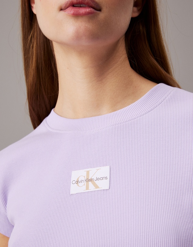 Calvin Klein Jeans - Ribbed Monogram Logo T-Shirt
