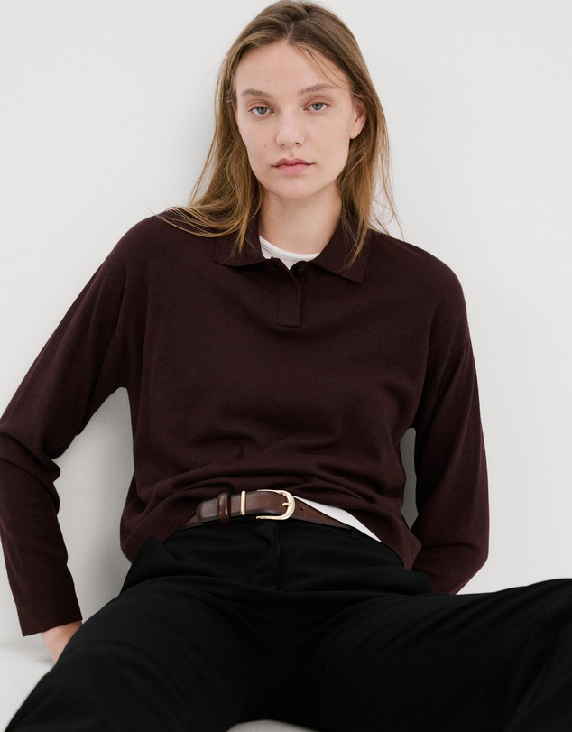 M.N.G - Knitted Polo-Neck Sweater