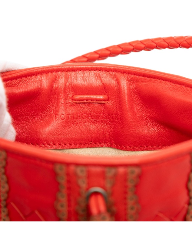 Pre-Loved by Azura Reborn - Pre-Loved Leather Intrecciato Stripe Shoulder Bag