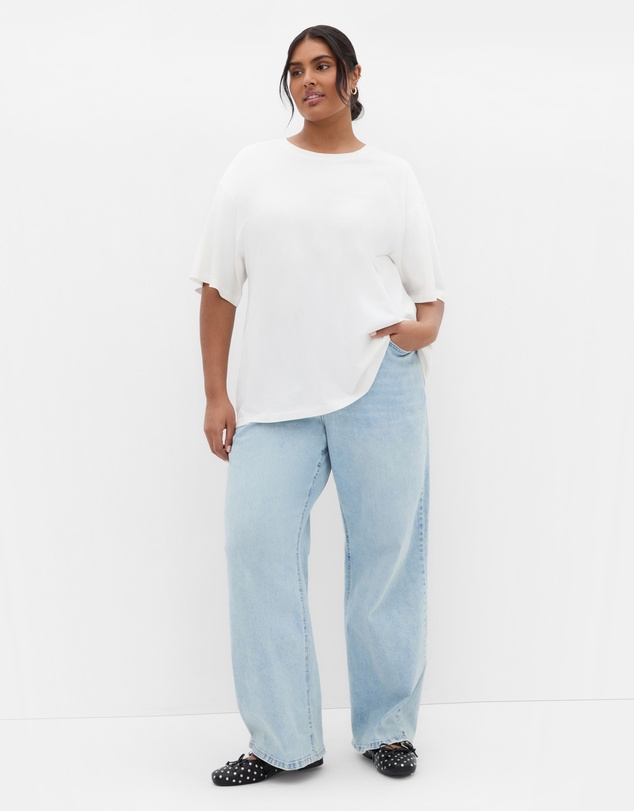 City Chic - Oversized Crew Neck Tee
