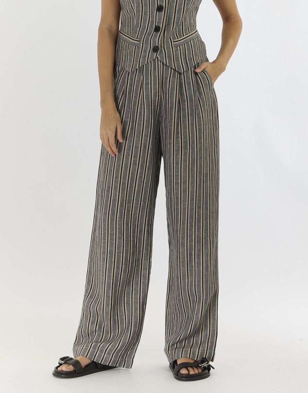 Amelius - Set Sail Linen Stripe Pant