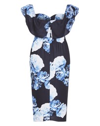 City Chic - Gina Print Off Shoulder Dress