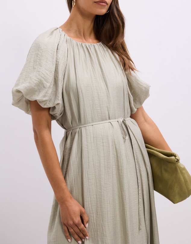 The Fated - Noa Puff Sleeve Midi Dress