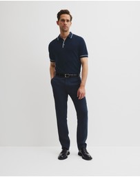 Country Road - Australian Cotton Blend Silk Tipped Knit Polo