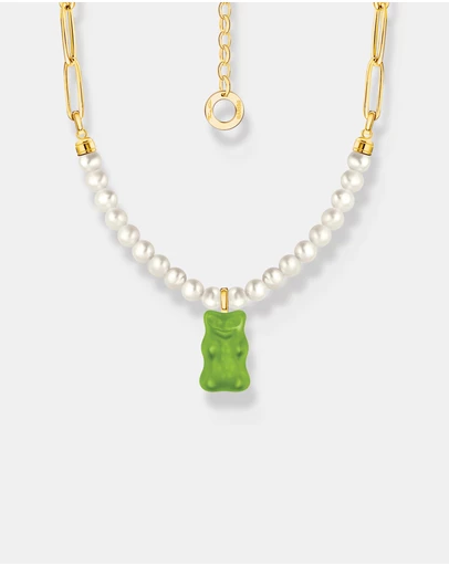 THOMAS SABO - HARIBO Green Bear Pearl Necklace